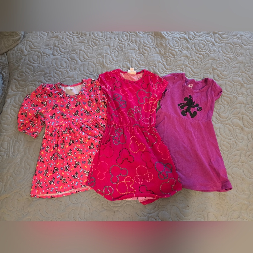 Disney Minnie Mouse Dresses (3) Bundle. 4T